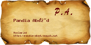 Pandia Abád névjegykártya